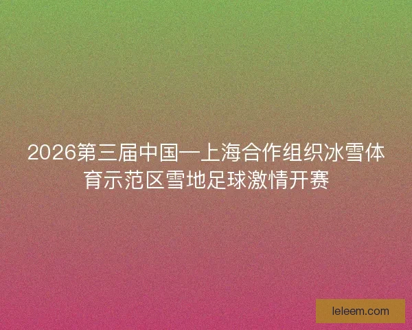 2026第三届中国—上海合作组织冰雪体育示范区雪地足球激情开赛 2026第三届中国—上海合作组织冰雪体育示范区雪地足球激情开赛